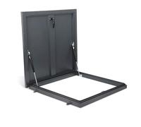 Botola di fuga con telaio for accesso al tetto, botola for ventilazione della cantina, botola for manutenzione del tetto esterno, asta di supporto idraulica, maniglia con interruttore(28"x39"/71x99cm)