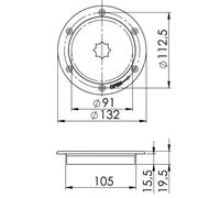 OSCULATI Botola ispezione AISI 316 Passaggio 91 mm