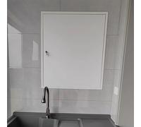 Botola Ispezione Cartongesso Aluminum Attic Access Door with Lock, 24"x24" 14"x36" 18"x36" 32"x36" 30"x36" 36"x36" Crawl Space Service Shaft Revision Doors, White Wall Repair Hole Cover(W22xH26in)