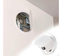 Botola Ispezione Cartongesso Click Open Pannello di Accesso Alla Parete Bianco, Metallo Piastra di Ispezione Magnetica con Vite, Rotonda Box per Fori di Servizio(4.7in/120mm)