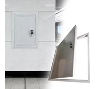 Botola Ispezione Cartongesso Pannello Accesso Alluminio con Chiave e Vite, Cassetta Bianca per Occultare Tubazioni Canali di Ventilazione nel Cartongesso(W12xH28in/30.5x71.1cm)