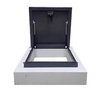 Botola per tetto zincata con piastra di copertura resistente alle intemperie per scale sottotette/installazione di terrazze sul tetto (55,1 x 55,1 cm)