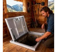 Botola Sul Pavimento, Porta D'ingresso Per Seminterrato, Porta Di Fuga Con Maniglie, Copertura Per Intercapedine Della Cantina(LXW 1300x650mm/51.2x25.6in)