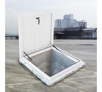 Botola sul Tetto Lucernario per Portello del Tetto Antifurto, Lucernario per Installazione di Botola di Sicurezza sul Tetto, Piastra di Copertura Zincata per Portello del Tetto per Coperchio(60x60cm-2