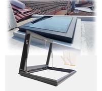 Botola trasparente per soffitte cantine, capannoni, casette e fienili, piccola finestra per una maggiore luce naturale e un facile accesso (80º)