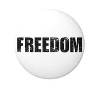 Botón pin retro vintage de la libertad de Charlie Kirk, Estados Unidos, política, botones, pines, insignias, blanco