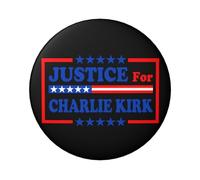 Botón, pin y insignia de Justicia para Charlie Kirk