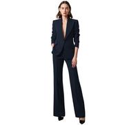 Botong 2 pezzi bavero a punta da donna vestito un bottone Business Suit per lavoro professionale formale abbigliamento, Marina Militare, L