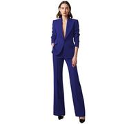 Botong Abiti da Donna 2 Pezzi Set con Revers a Picco Eleganti Abiti da Donna Pantaloni Eleganti Casual Formali Smoking, Blu reale, M