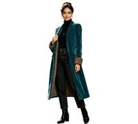 Botong Giacche di velluto lunghe oversize per le donne autunno inverno | Giacca da donna in velluto, con risvolto a punta, giacca lunga aperta sul davanti, cappotto invernale, business, formale
