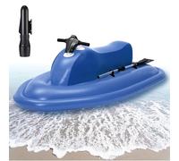 BoTongSiHai Barca Gonfiabile A Motore con Drone Subacqueo - 500W Brushless, Batteria 10000/16000mAh, 3-7 Km/h, Telecomando, Autonomia 40-130/60-180 Min, per Snorkeling E Immersioni(Blue,500W10Ah)
