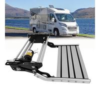 BoTongSiHai Gradino A Scomparsa Automatico per Camper - Azionamento Elettrico 12V (80W), capacità 200KG. con LED Integrato E Ampio Gradino in Alluminio Rinforzato(Single Layer)