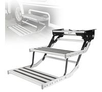 BoTongSiHai Gradino Elettrico A Scomparsa con Illuminazione Integrata - per Camper E Caravan, Sistema 12V da 80W, Portata Massima 200kg su Pedana Alluminio Antiscivolo.(Double Layer)