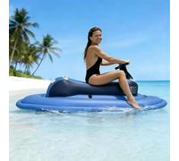 BoTongSiHai Scooter Subacqueo con Tender Gommone - 2-in-1 Barca Elettrica, Motore Brushless 500W, Batteria 10000/16000mAh, 3-7 Km/h, Telecomando, per Pesca E Snorkeling(Blue,No Propulsion)