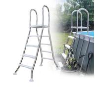 BOTOWI 135cm robusta scala per piscina in acciaio inossidabile fuori terra a doppio lato 4 gradini fuori terra gradini per piscina fuori terra scala antiscivolo impieghi gravosi,53 inch