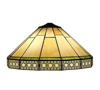 BOTOWI 16 "Tiffany Macchiato Paralume della Lampada di Ricambio Giallo Missione Solo con Il Tappo in Forma per la Lampada da Tavolo Luce a Sospensione Lampada da Terra apparecchio a soffitto