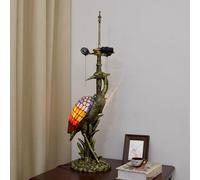 BOTOWI Lampada Gru in Vetro colorato Lampada da Tavolo in Stile Uccello Base Lampada da scrivania di Ricambio Alta 33 Pollici per Paralume in Vetro colorato in Vintage da 18-20 Pollici,A
