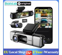 Botslab Dash Cam a 4 canali Telecamera interna per auto anteriore e posteriore con GPS, telecamera da cruscotto con controllo vocale per visione notturna WiFi 5.8G