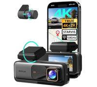 BOTSLAB Dashcam per auto, anteriore e posteriore, 4K + 2K, doppia | grandangolo di 170°, GPS, IPS da 2,45", super visione notturna e WDR, sensore G, monitoraggio del parcheggio 24/7