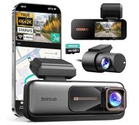BOTSLAB STARVIS Dashcam per auto anteriore posteriore senza fili, telecamera WiFi con GPS, ADAS, controllo vocale, scheda da 64 GB, visione notturna, WDR, 2,45" IPS, monitoraggio parcheggio 24/7