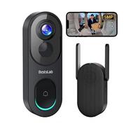 BOTSLAB Videocitofono, 5MP Telecamera WiFi Esterno Senza Fili 180°
