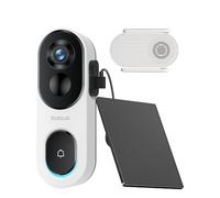 BOTSLAB Videocitofono Impermeabile 2K con Pannello Solare, WiFi a 2,4 GHz