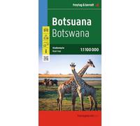 Botswana 1:1.100.000: Botswana, Infos, Nationalparks, Innenstadtplan Gaborone: AK 178