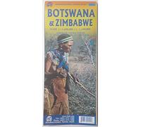 BOTSWANA AND ZIMBABWE: ITM Travel Reference Map 1:1500000