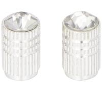 Bottari 60768 Coprivalvole in Alluminio Coppia di Moto, Cristallo/Argento