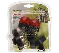 Bottari 96322, Set Fanali Anteriore e Posteriore per Biciclette Unisex-Adulto, Rosso