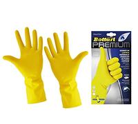 Bottari 98161 Guanti in Lattice Foderati in Cotone, Gialli, Taglia S, Ideali per Cucina, Bagno, Giardinaggio, 2pz