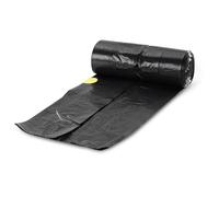 Bottari 98223 Sacchi Immondizia 40L 55x65 cm con Maniglie di Chiusura, Nero, Sacchi per Spazzatura Resistenti e Riciclati, 1 Rotolo da 15 Pezzi