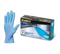 Bottari Guanti in Nitrile Monouso Blu, Senza Talco, Confezione da 100 Pezzi, Taglia L, Anallergici, Resistenti