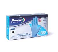 Bottari Guanti in Nitrile Monouso Blu, Senza Talco, Confezione da 100 Pezzi, Taglia M, Anallergici, Resistenti