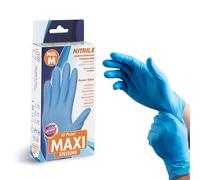 Bottari Guanti in Nitrile Monouso Senza Talco Maxi Spessore, Confezione da 10 Pezzi, Taglia M, Resistenti e Comodi