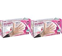 Bottari Guanti Monouso in HDPE Senza Polvere, 500 Pezzi, Resistenti per Pulizia, Alimenti, Giardinaggio, Bricolage e Casa (Confezione da 2)