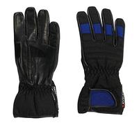 Bottari Guanti Pelle Moto, Nero/Blu, L