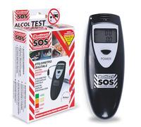 Bottari S.O.S. Etilometro Digitale Portatile con Display - Alcol Test a Semiconduttore per Uso Personale, Indicazioni Rapide sul Display, Allarme Acustico, Spegnimento Automatico