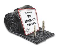 Bottari Set 2 Camere d’Aria MTB 26x1.50/1.75-1.95/2.125 - Valvola Italia 40 mm - 26 pollici - Gomma Resistente - Antiforatura - Facile da Installare