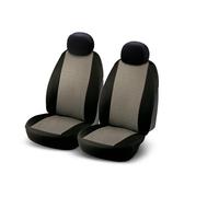 BOTTARI SET 2 FODERE COPRISEDILI COPPIA ANTERIORE MODELLO EMBROIDERY NERO GRIGIO