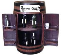 Botte Cantinetta da Barrique con due ante portabicchieri