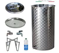 BOTTE CONTENITORE PER VINO / OLIO PER ALIMENTI IN ACCIAIO INOX 18/10 BELVIVERE