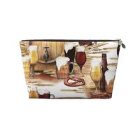 Botte Di Birra E Vino, Borsa da toilette Borsa per trucco Borsa per cosmetici Borsa da toilette da viaggio portatile