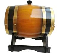 Botte di Legno per Liquori Fatta a Mano con Rubinetto, Botte Rovere retrò per Vino e Accessorio Decorativo Bar, Rivestimento Interno in Lamina di Alluminio (5l-50l)(B,10L)