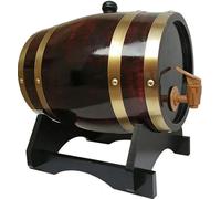 Botte di Legno per Liquori Fatta a Mano con Rubinetto, Botte Rovere retrò per Vino e Accessorio Decorativo Bar, Rivestimento Interno in Lamina di Alluminio (5l-50l)(E,20L)