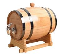 Botte di vino Botte di whisky di quercia da 3 litri con rubinetto e supporto di invecchiamento in legno per whisky, birra, conservazione di liquori, decorazione del bar, esposizione della