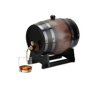 Botte di Vino in Legno di Quercia 3L Dispenser Per Barile di Whisky a Strisce Vintage da 3 Litri Contenitore Per Secchio con Rubinetto Per Brandy Whisky Per Birra Fatta in Casa