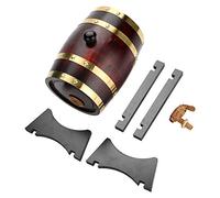 Botte di Vino in Legno di Quercia, Birra, Whisky, Rum, Vintage, Realizzata a Mano con Rubinetto di Facile Erogazione, 1,5-10 Litri (1,5 litri)