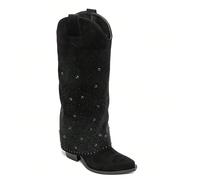 Botte e haute couture in scintillanti strass, comodità da petit talon. I semifreddi versano un'eleganza occidentale senza stile 7685A.Concepito in un decoro e un raffinato, un decoro, un decoro, un de