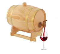 Botte in legno di pino, 3 l, per vino, whisky e liquori, 16 x 23,5 cm, legno originale